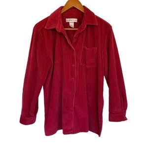 Vintage Cambridge Country Red Corduroy
Oversized Button Down Shirt Shacket S